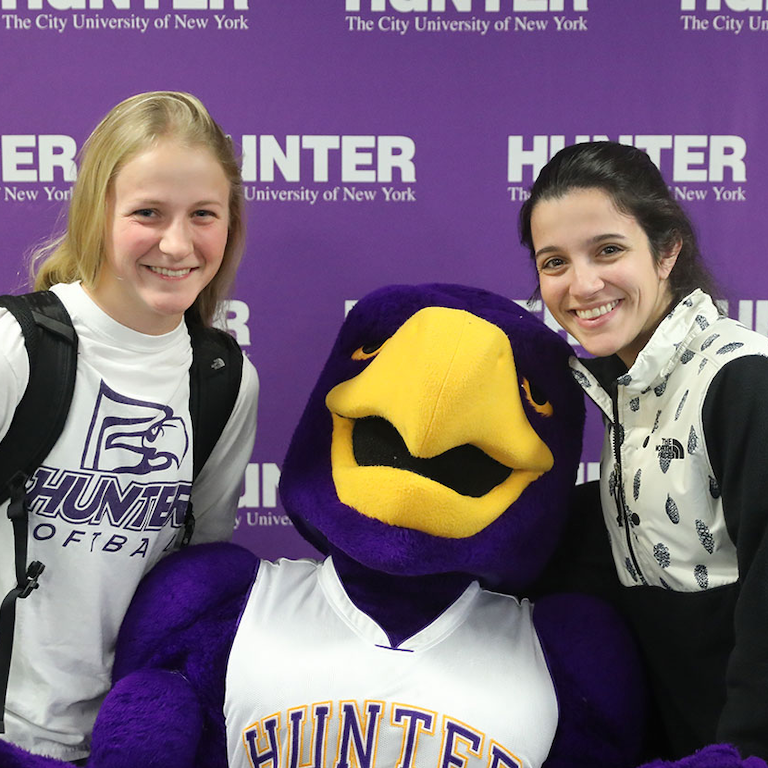 Hawkward photo with admitted students